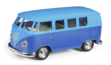 Volkswagen Samba Bus - MATTE Light Blue with Blue